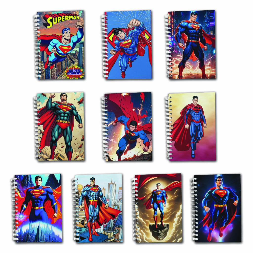 

Note Book Spiral Large (10 cm X 14 cm) Edisi Superman / Notebook A6 Custom / Seminar Kit Surabaya