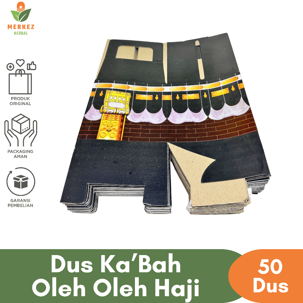 

Dus Kotak Box Kardus Kabah Kemasan Packing Wadah Tempat Paket Oleh Oleh Haji dan Umroh Grosir 50 Pcs