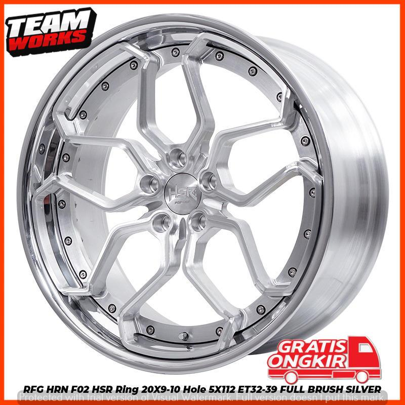VELG MOBIL RING 20 PALING MEWAH FULL SILVER HSR RFG HRN F02 UNTUK MACAN MERCEDES AUDI PELEK R20