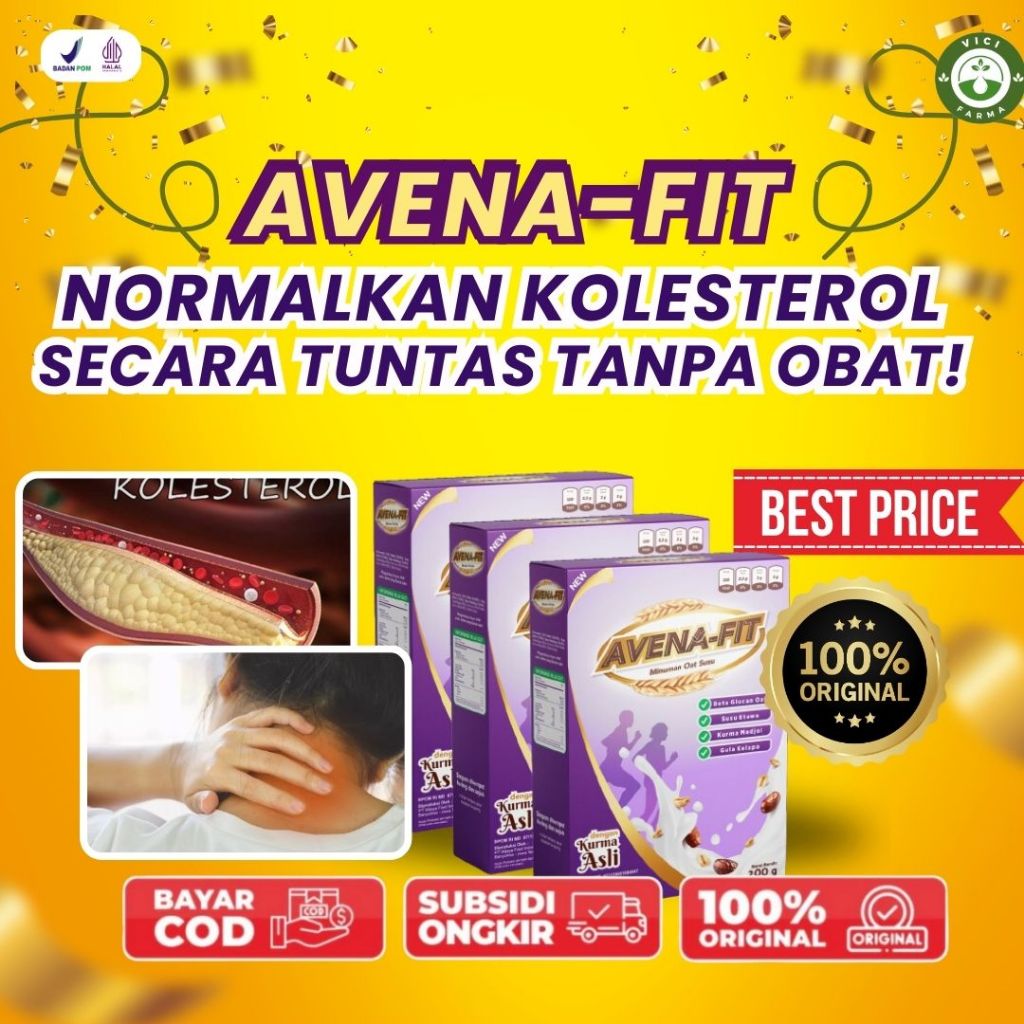 

PROMO 3 BOX AVENA-FIT Original 100% Sereal Oat 3x Lebih Efektik Turunkan Kolesterol Gula Darah Tinggi Masalah Pencernaan Hingga Masalah Jantung