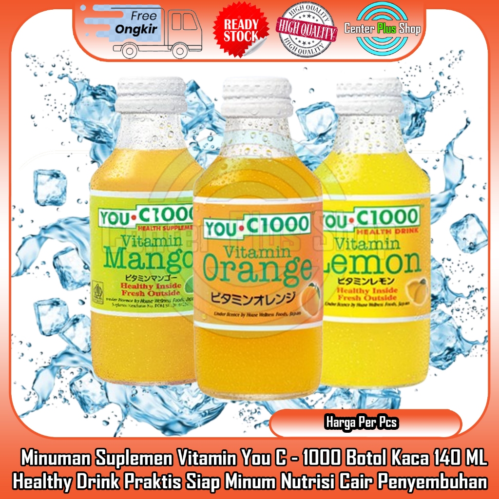 

YOU C1000 Minuman Healthy Drink Vitamin Suplemen Kesehatan Aneka Rasa Orange Lemon Mango Praktis Siap Minum Penyembuhan Obat Sariawan Tenggorokan Kering Memelihara Kekuatan Kulit LLS Nutrisea Nutrisi Cair Botol