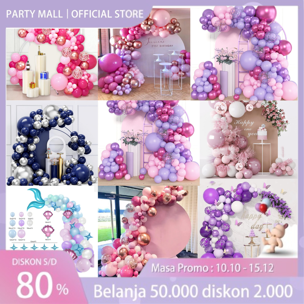 1set Balon Dekorasi Ulang Tahun Elegan / Balon Paket Dekorasi Ulang Tahun / Pernikahan Balon Dekoras
