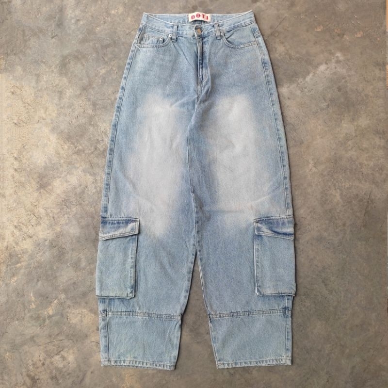 Celana Cargo Jeans OOTJ Seoul Baggy