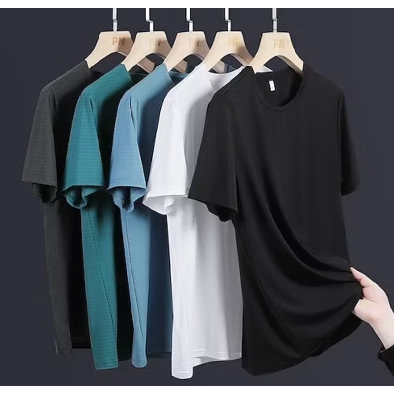 KAOS POLOS PRIA O NECK LENGAN PENDEK / BAJU OBLONG POLOS / KAOS DISTRO ORI (100.000 dapt 3 pcs)