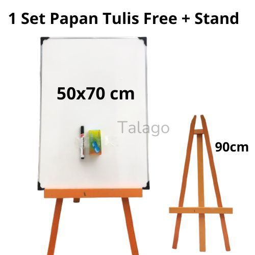 

CKS15 1 Set Papan Tulis 50x70 cm + Stand / Penyangga Free Spidol Penghapus