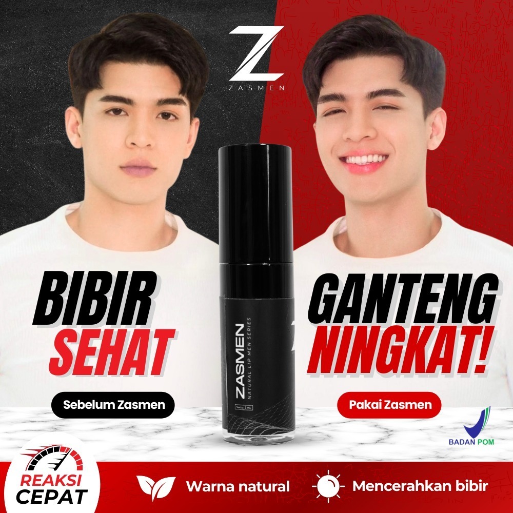 LIPS SERUM KHUSUS PRIA ZASMEN 100% AMPUH ATASI BIBIR HITAM, KERING, DAN PECAH-PECAH