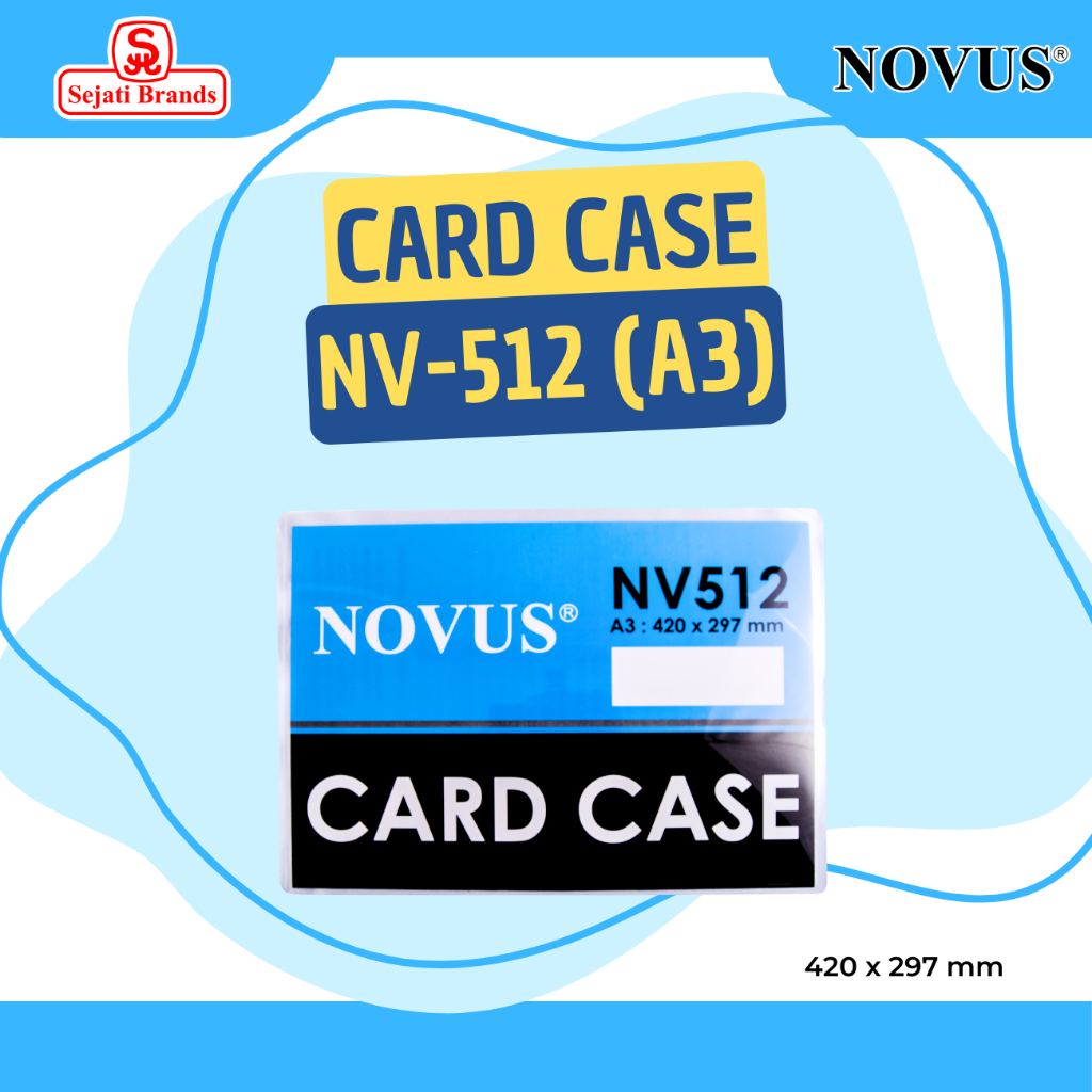 

Novus Card Case NV-512 /Kantong Kartu Nama / Plastik Pelindung Dokumen UK. A3 (420 x 297 mm)