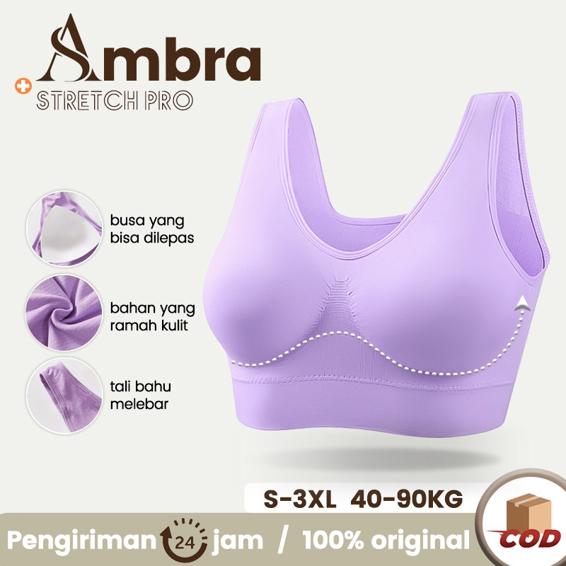 bisa cod ~ bh ort bra jumbo gym bra olahraga yoga bra push up tipis dengan bantalan dada double