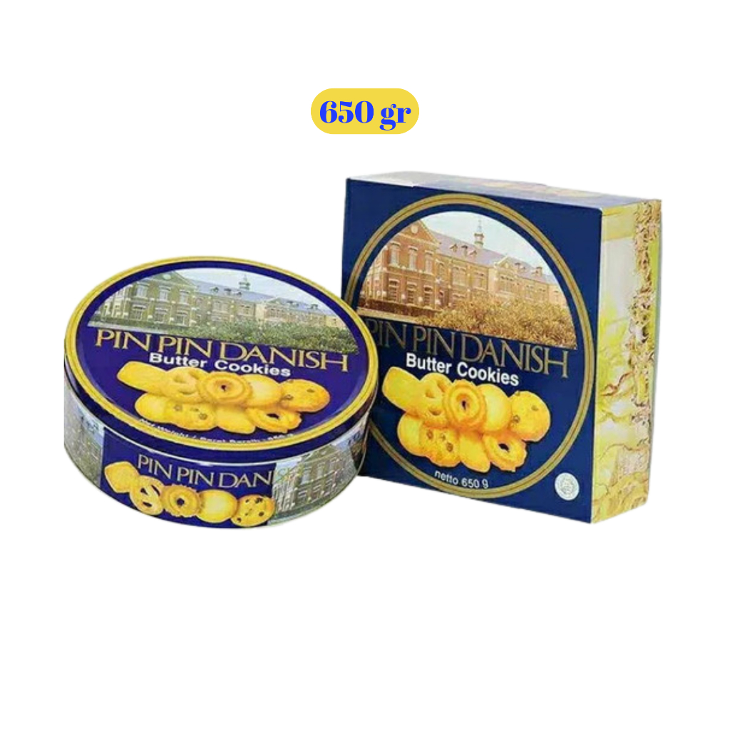 

Pin Pin Danish Butter Cookies 650 gram Kukis Mentega PinPin Danis Kue Lebaran Kemasan Kaleng