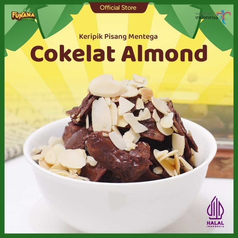 

Keripik Pisang Coklat Almond | Kemasan Thinwall 220g | Funana