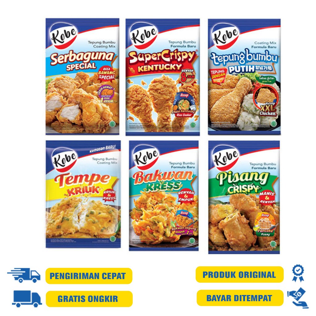 

Kobe Tepung Bumbu Kentucky Super Crispy Halal - Kentucky 850 G.R