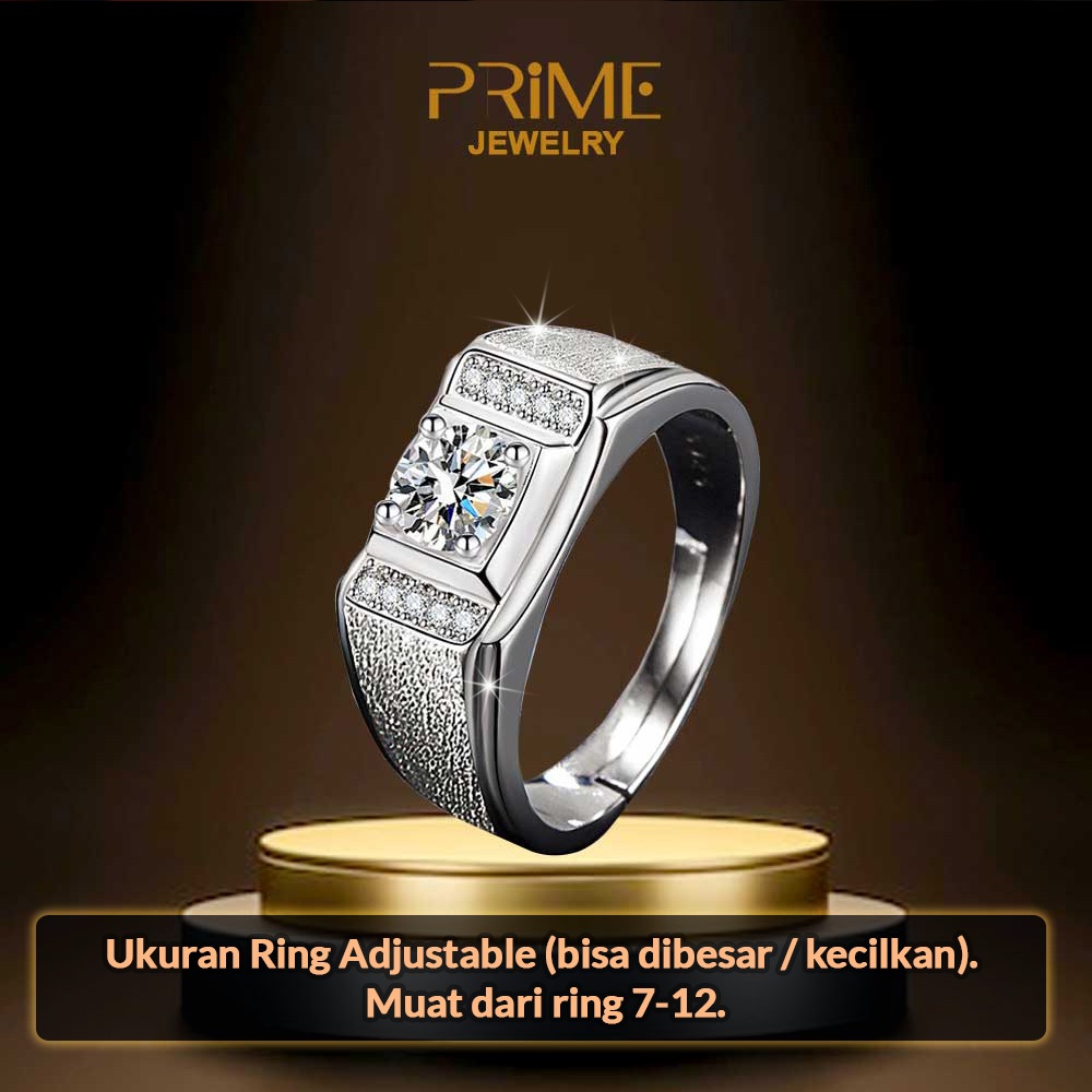Charles Ring Cincin pria dewasa model batu permata | cincin permata cowok kekinian Diamond Ruby King