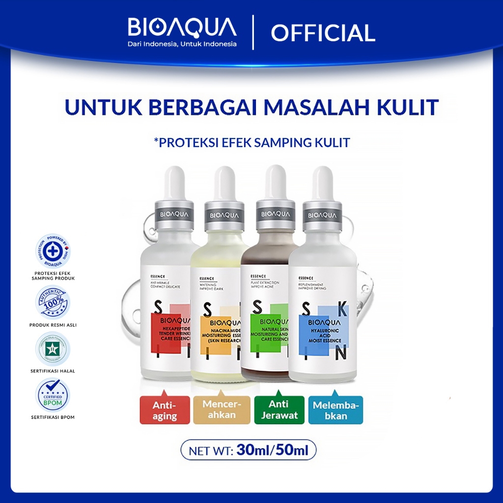 BIOAQUA Niacinamide Brightening dan Acne Serum 30ml/50ml jerawat dan bekas jerawat Hydrating Serum E