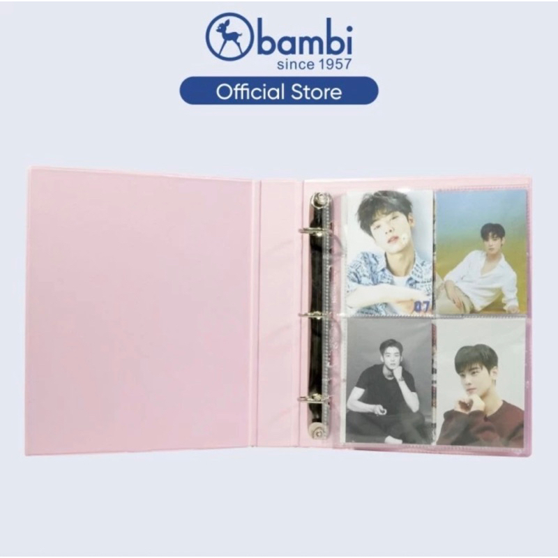 

Bambi Ring Binder D-Type 3 Ring A6 - 2430 - Pastel Pink