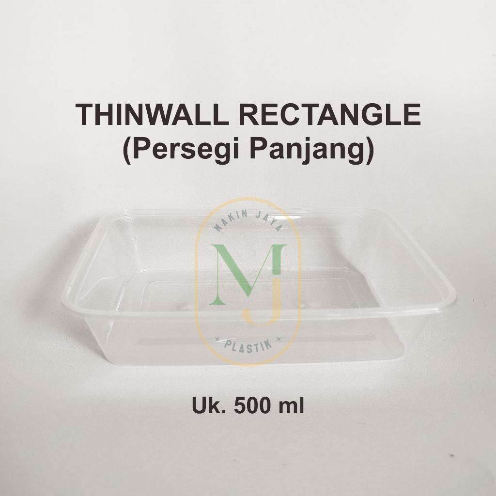 [ECER] Thinwall Rectangle 500 ml / Thinwall Thinwall Rectangle Persegi Panjang 500ml
