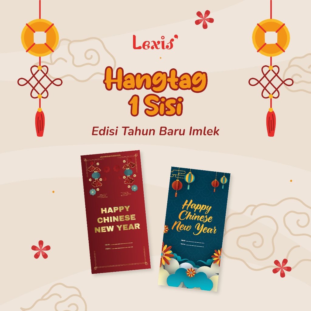 

Hang Tag Baju 1 Sisi Edisi Imlek Chinese New Years CNY Year of Snake - Label Baju - Cetak Hang tag Baju Imlek - Label Merek - Merek Baju Imlek Tahun Kelinci 2025