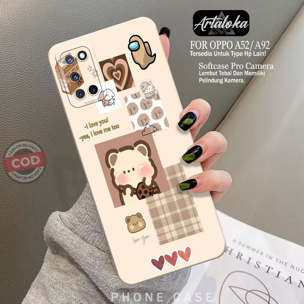 Softcase Hp OPPO A92/A52 Fashion Case Kartun Case OPPO A92/A52 Silikon TPU Pro Camera Casing OPPO A9