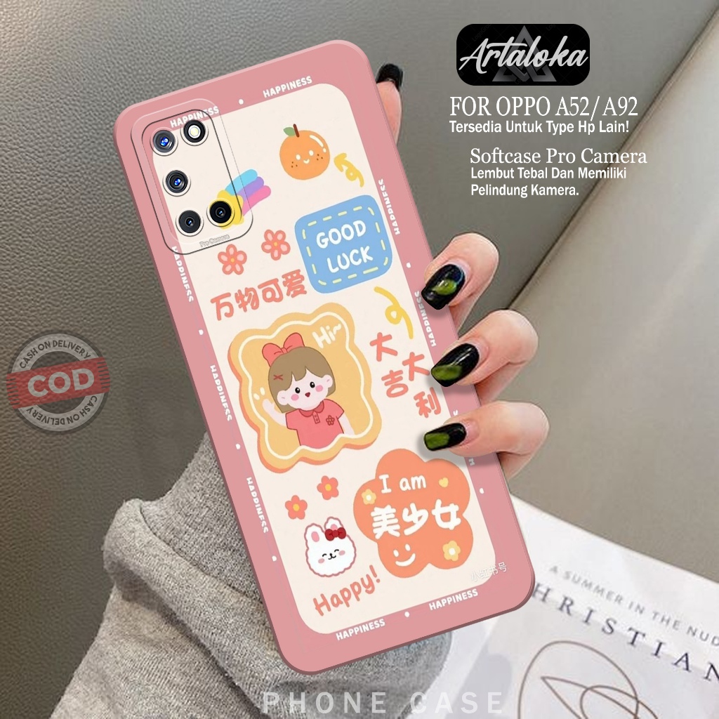 Softcase Hp OPPO A92/A52 Fashion Case Kartun Case OPPO A92/A52 Silikon TPU Pro Camera Casing OPPO A9