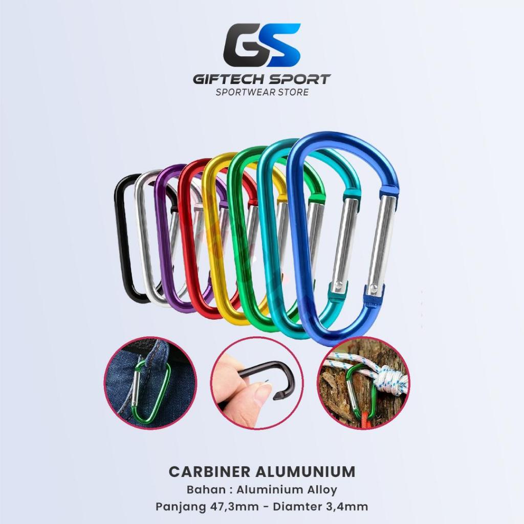 Carabiner Gantungan Kunci Aluminium Alloy 5 D Shape Carabiner