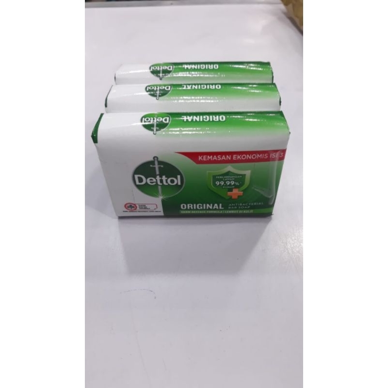 Sabun  dettol batangan 3x100gr . varian invigorate, fresh, cool, sensitive, lasting fresh, skincare 