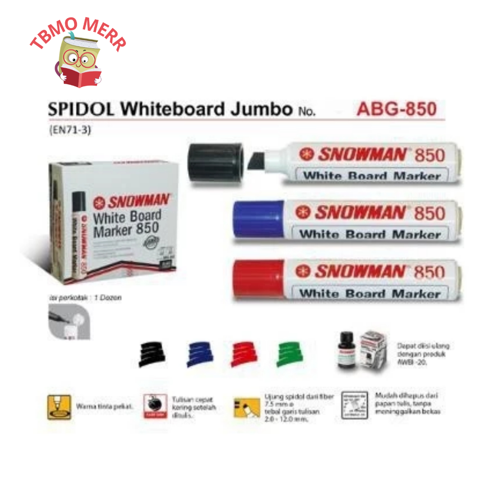 

Spidol Snowman Jumbo Whiteboard 850 - Spidol Snowman