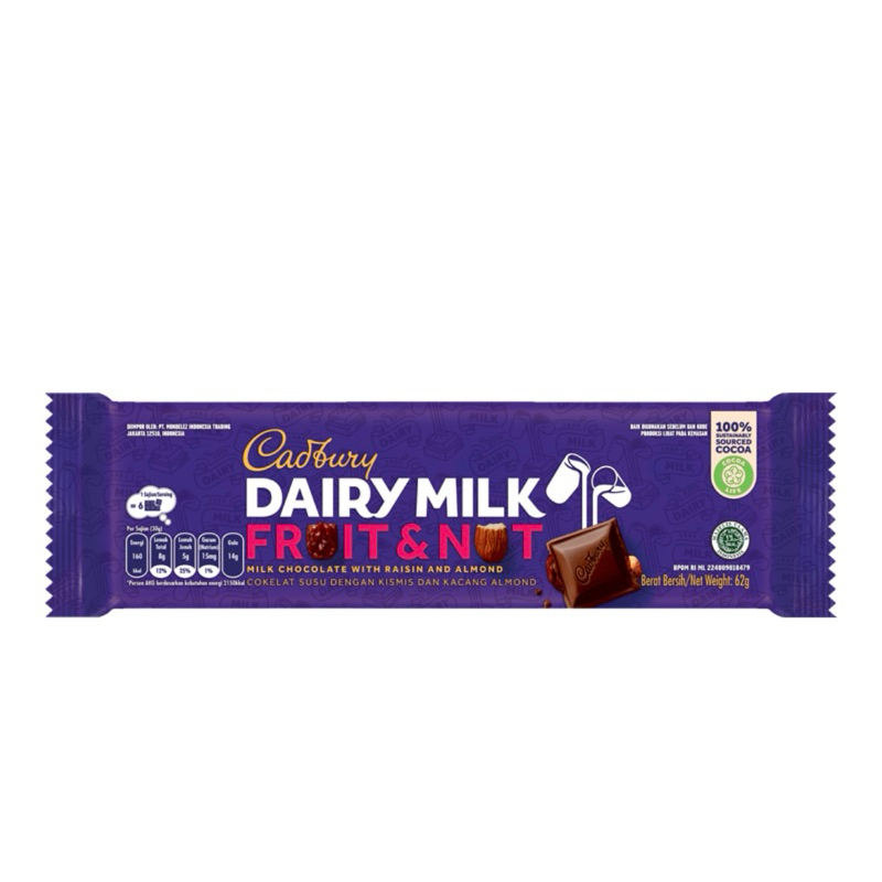 

Cadbury Dairy Milk Fruit & Nuts 62gr