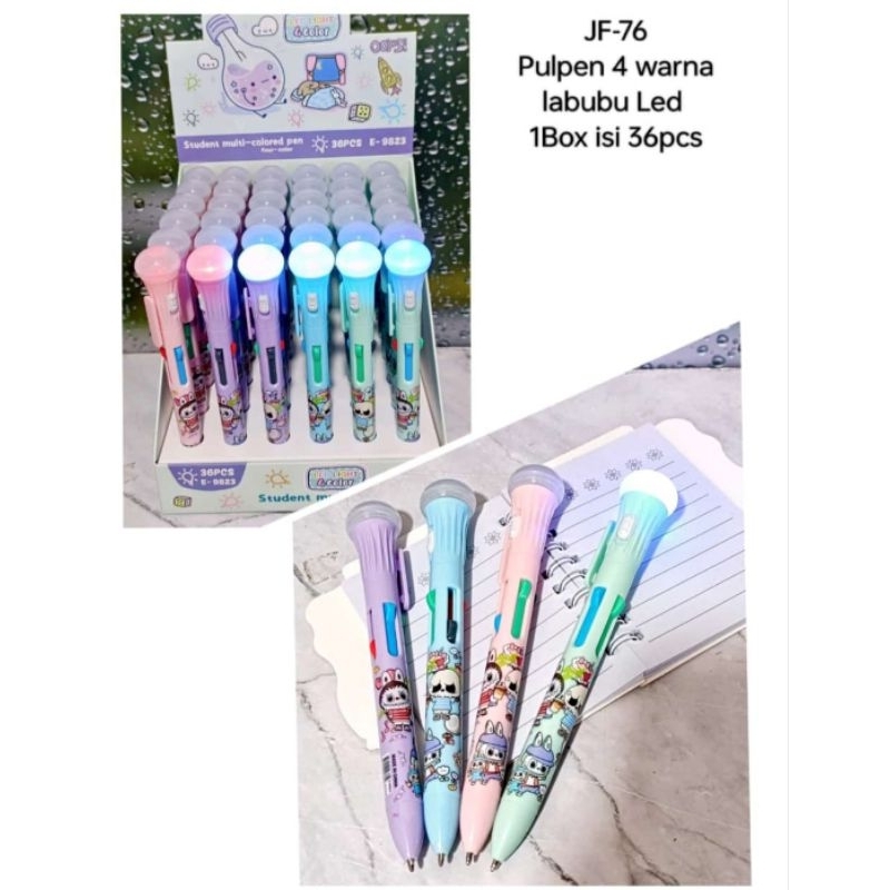 

1 BOX PEN 4 WARNA LAMPU LABUBU ( 4 WARNA LAMPU ) ISI 36