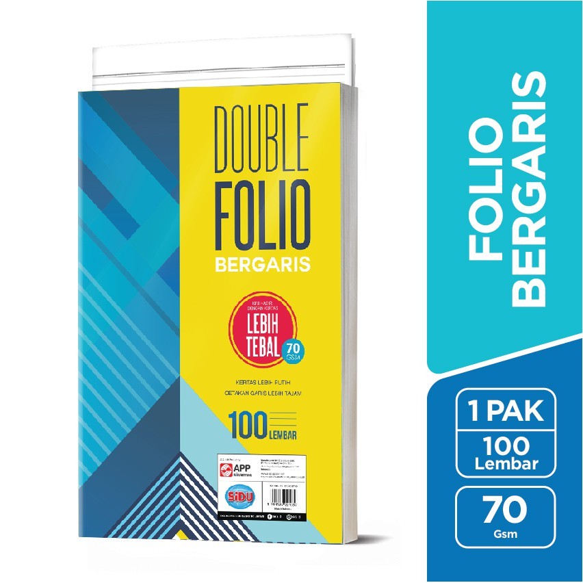 

SIDU Double Folio Bergaris 70 GSM 100 lembar