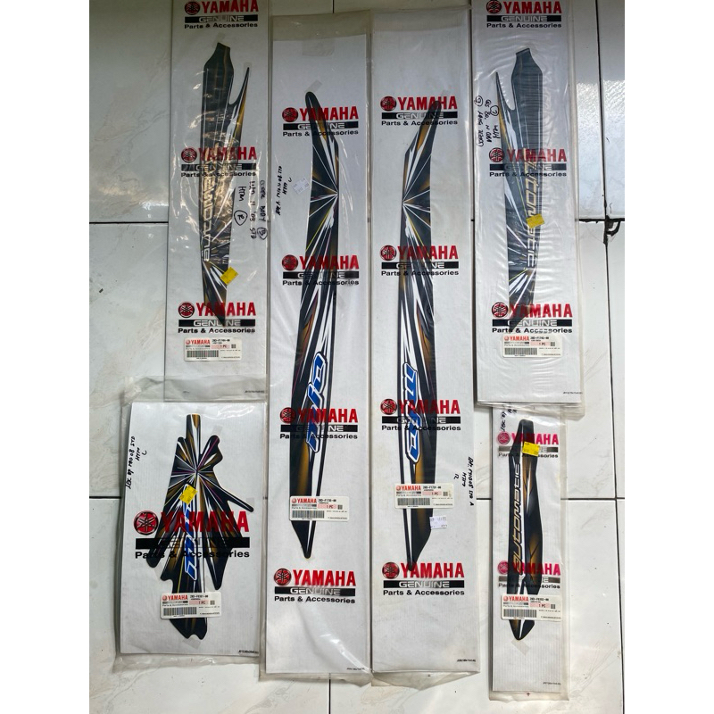 stiker striping mio smile hitam original