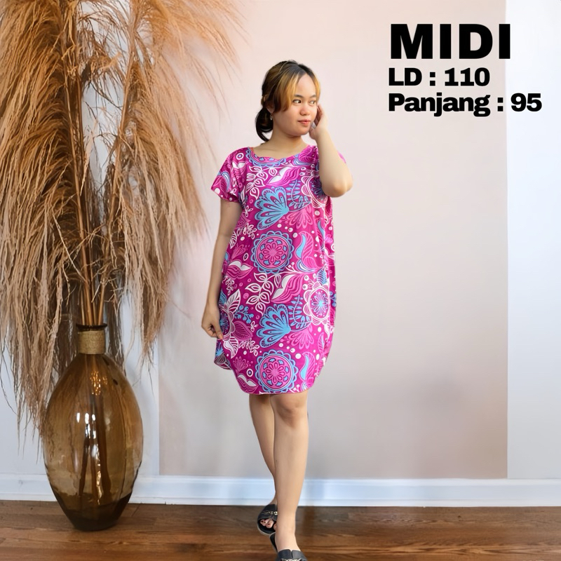 Daster Midi Rayon Daster mini Dress Pendek LD 110