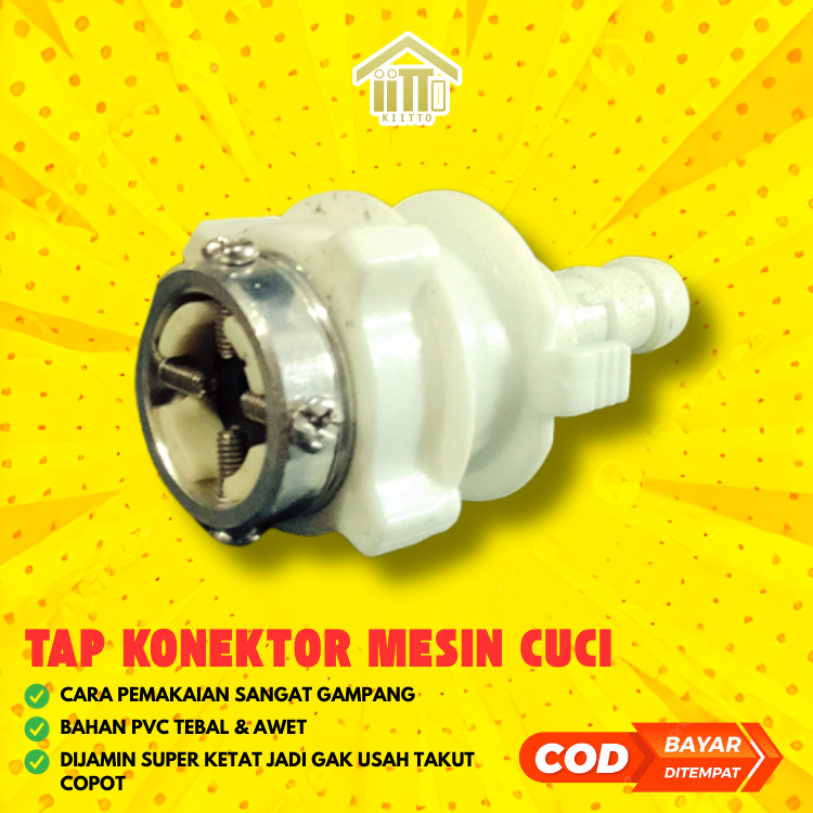 TAP CONNECTOR / SAMBUNGAN SELANG MESIN CUCI KE KRAN / TAP KONEKTOR KRAN KE SELANG INLET MESIN CUCI /