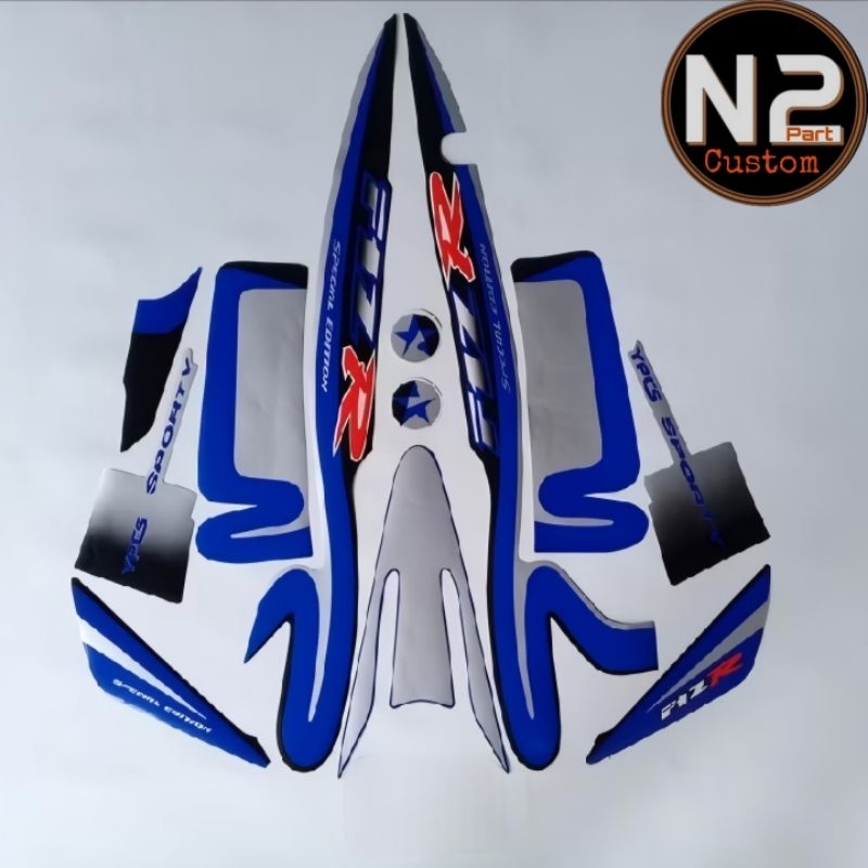 Sticker Lis Striping motor yamaha Fiz R Fizr caltex biru silver list body standart berkualitas