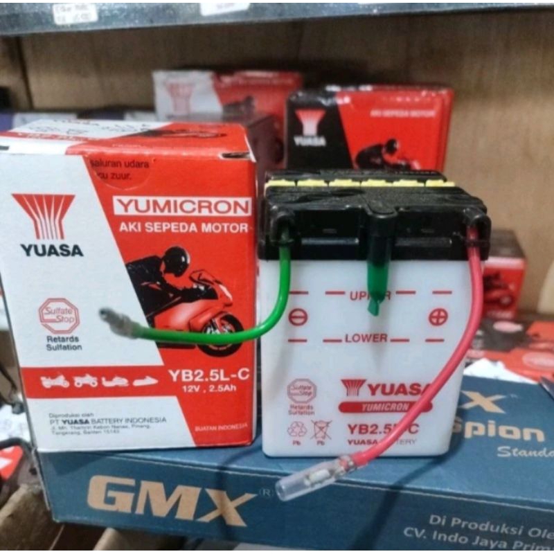 Aki Accu Basah Motor Honda GL Pro Yuasa YB 2.5L-C