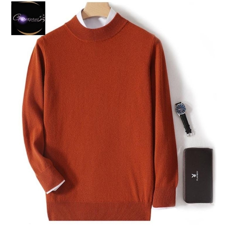 Sweater Turtelneck Pria Rajut Cotton Combed/Sweater Kerah Tinggi/Sweater Kerah