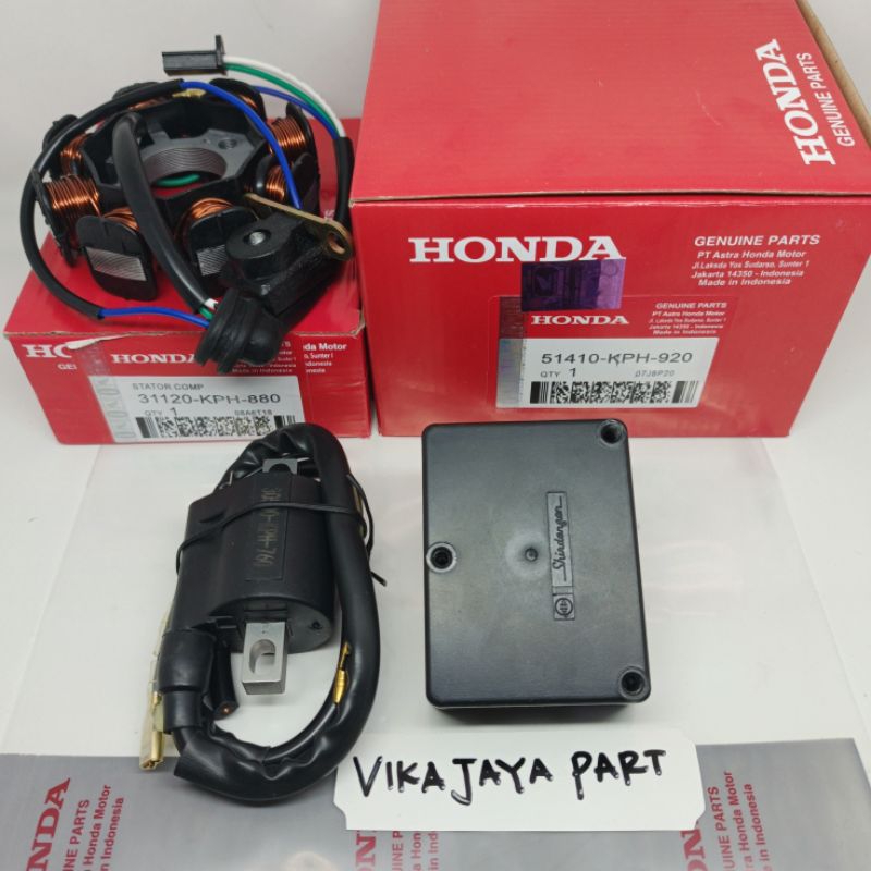 SPUL STATOR CDI KOIL KPH 3ITEM HONDA KARISMA KIRANA SUPRA X 125 LAMA ORI