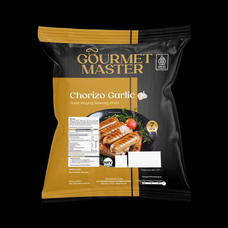 

Gourmet Master Chorizo Garlic 400 gr
