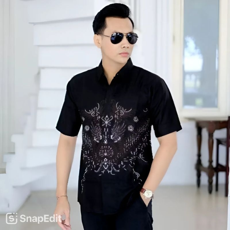 Kemeja Batik Pria Lengan Pendek Motif Kenzo Terbaru Baju Batik Pria
