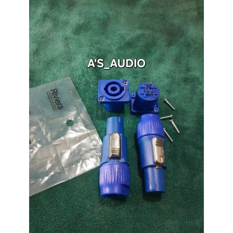 1SET JACK SPIKON+SOCET SPIKON+MUR JACK SPICON BIRU KANCING 1SET