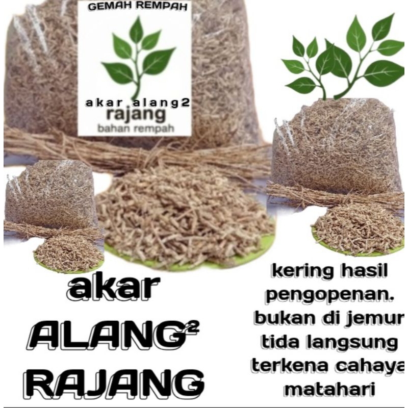 

akar alang alang premium,kering sudah di rajang hasil pengopenan.250g -500g -1kg