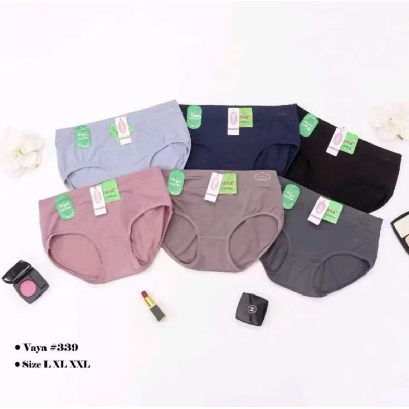 12 PCS/Selusin - CD Celana Dalam Wanita Remaja dan Dewasa VAYA Karet Tinggi Bahan Spandeks Halus Ber
