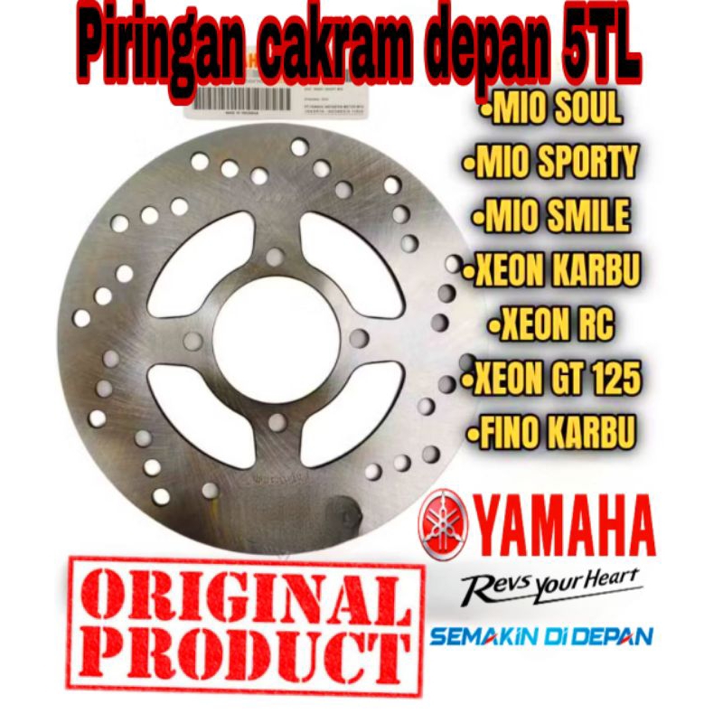 CAKRAM DEPAN 5TL ASLI YAMAHA MIO SOUL, MIO SPORTY, MIO SMILE, XEON KARBU, XEON RC, XEON GT 125 fino 