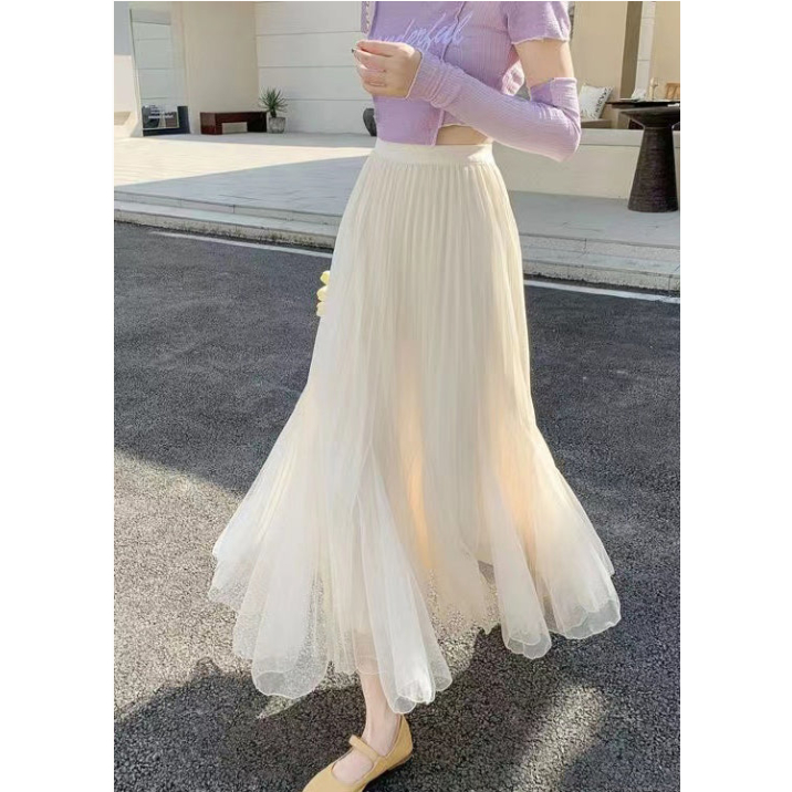 Rok Tidur Tanpa Lengan Renda Putih Rok Panjang Putih Tutu Rok Panjang Tanpa Lengan Renda, New Aprico