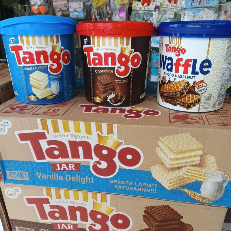 

WAFER TANGO JAR CHOCOLATE VANILA/WAFFLE JAR 1KALENG