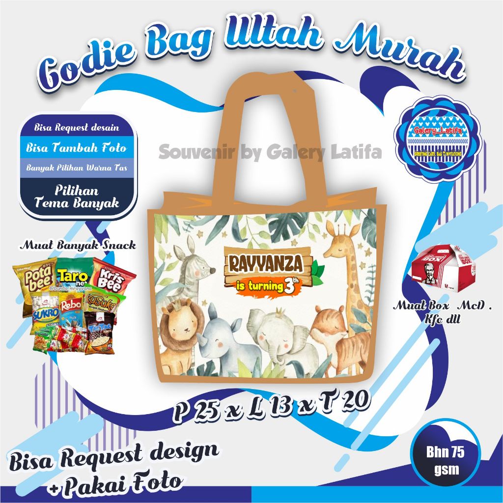 

GOODIE BAG ULANG TAHUN CUSTOM /TAS ULTAH MURAH/ TAS ULTAH LUCU BISA REQUEST FOTO DAN DESAIN SEMUA KARTUN BISA