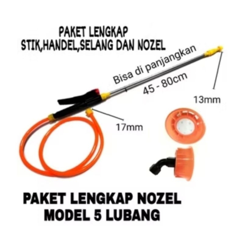 paket lengkap Nosel sprayer elektrik lubang 5