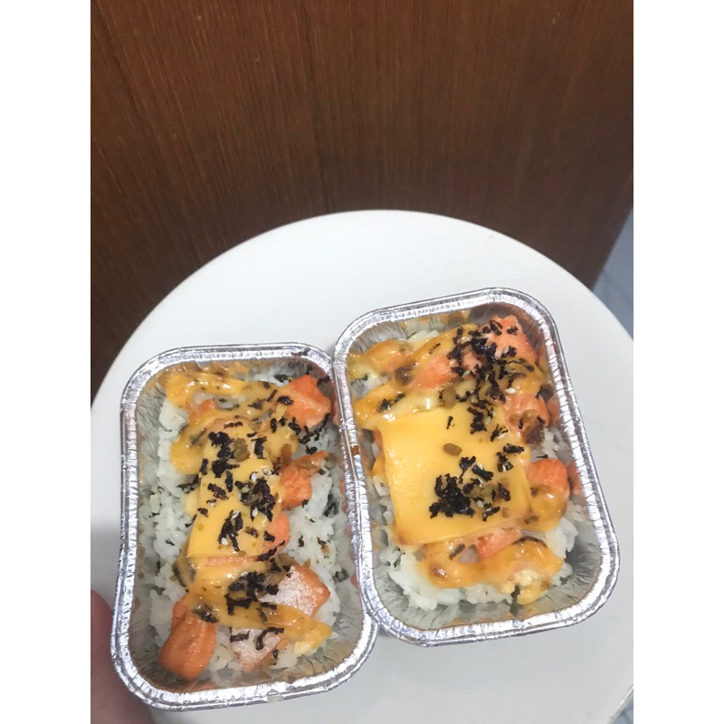 

Salmon mentai rice