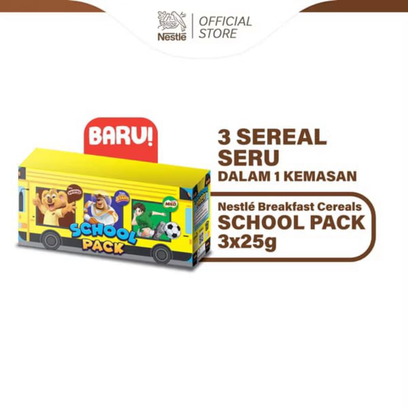 

Nestle School Pack Baru! 3 Serum Dalam sereal 25g