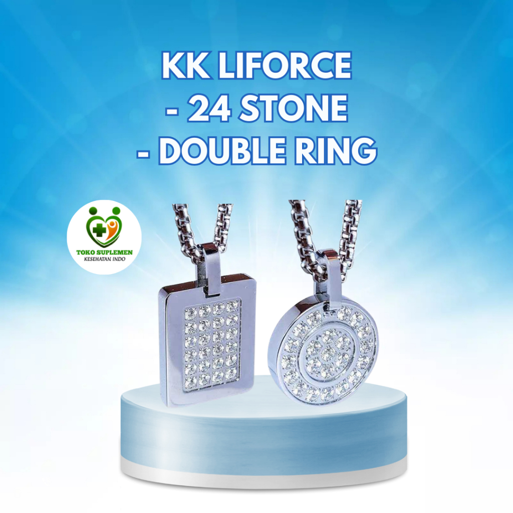 Kk Liforce 24 Stone kk liforce Double Ring Kalung Kesehatan Anti Radiasi KK Indonesia