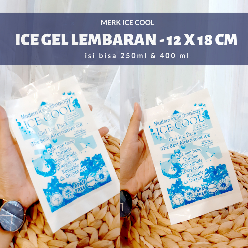 Ice Gel Pack Besar Ice Pack Es Jelly Pendingin Ice Gel 12x18 cm