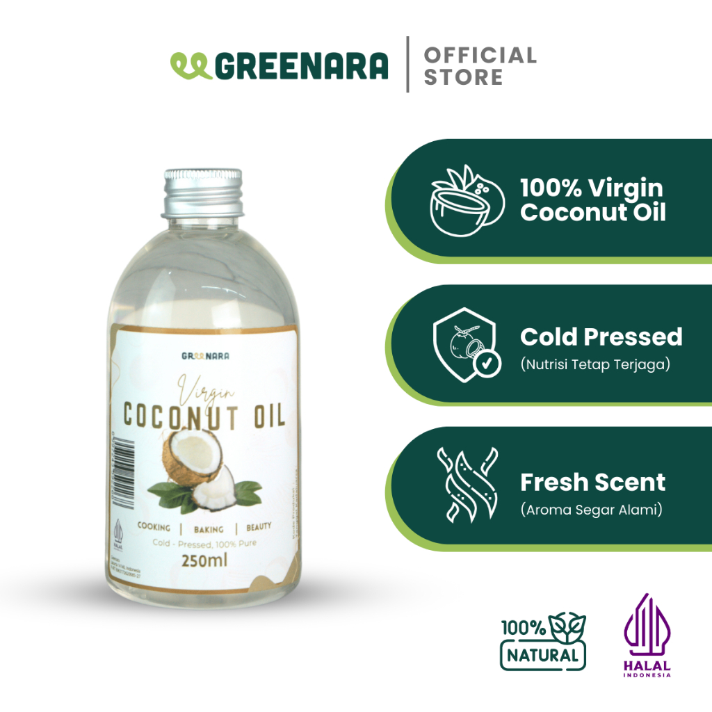 

Greenara - Virgin Coconut Oil VCO 250ml / Minyak Kelapa